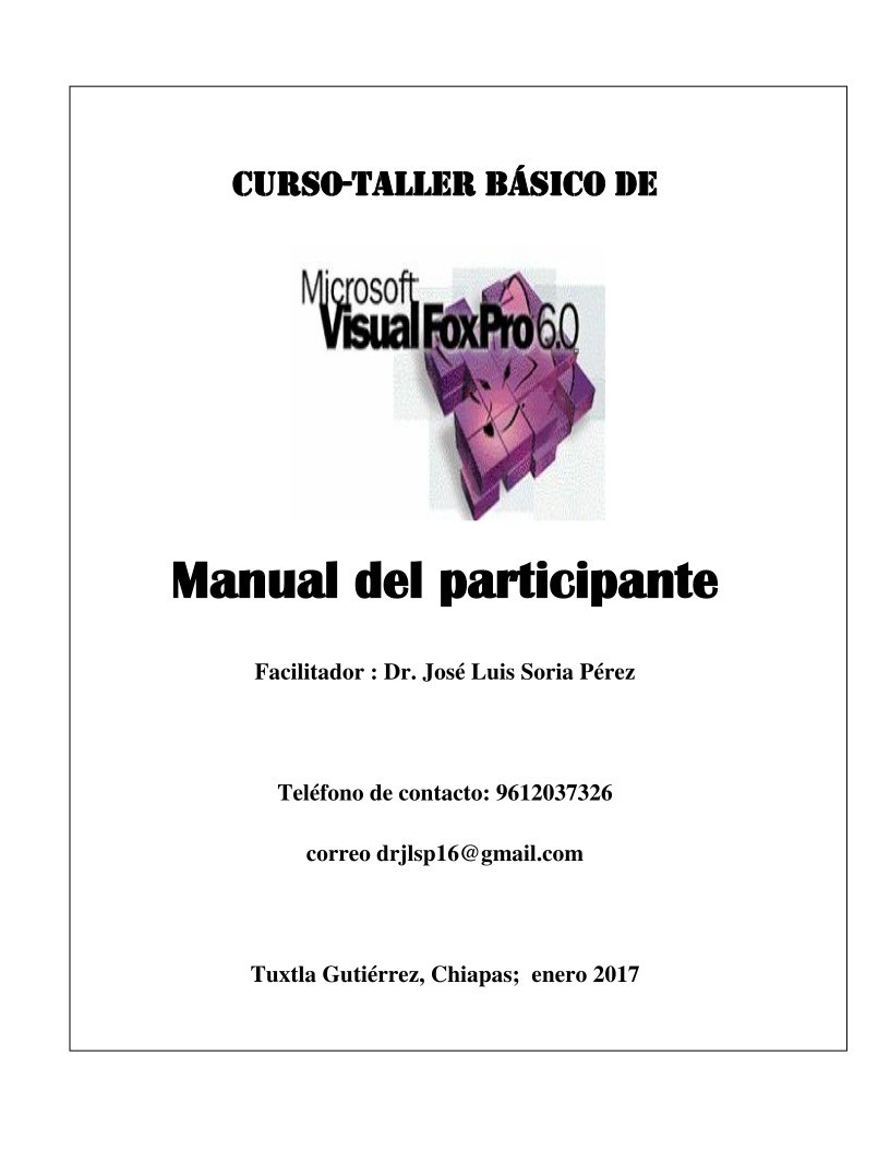 Imágen de pdf Curso-Taller básico de Visual FoxPro 6.0