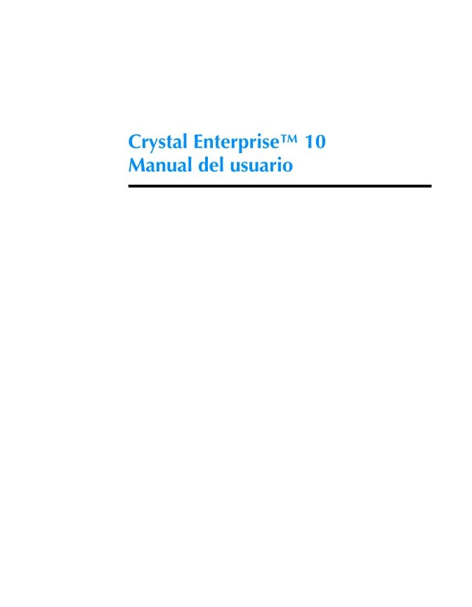 Imágen de pdf Manual del usuario de Crystal Enterprise 10