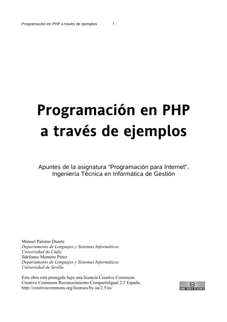 Imágen de pdf Programación en PHP a través de ejemplos