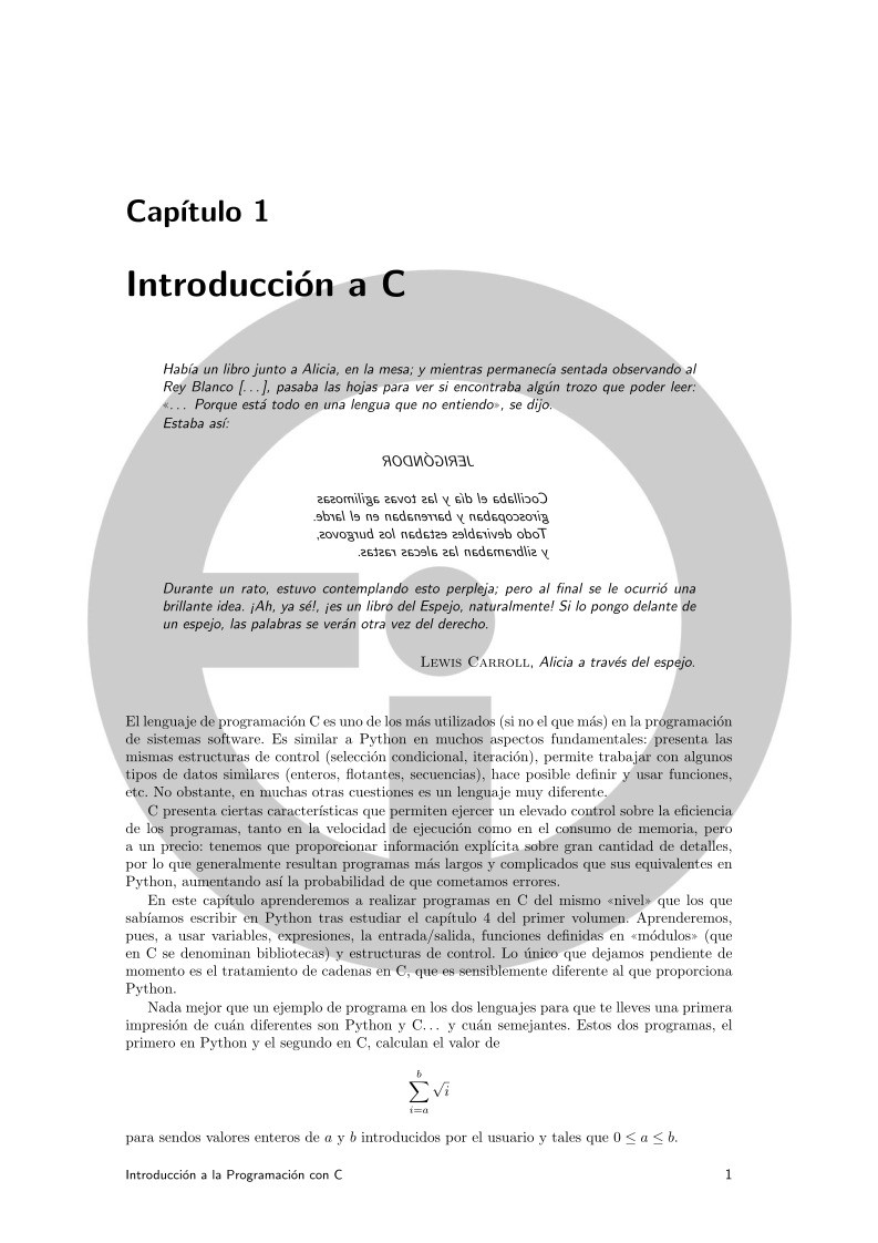 Imágen de pdf Introducción a C - Capítulo 1