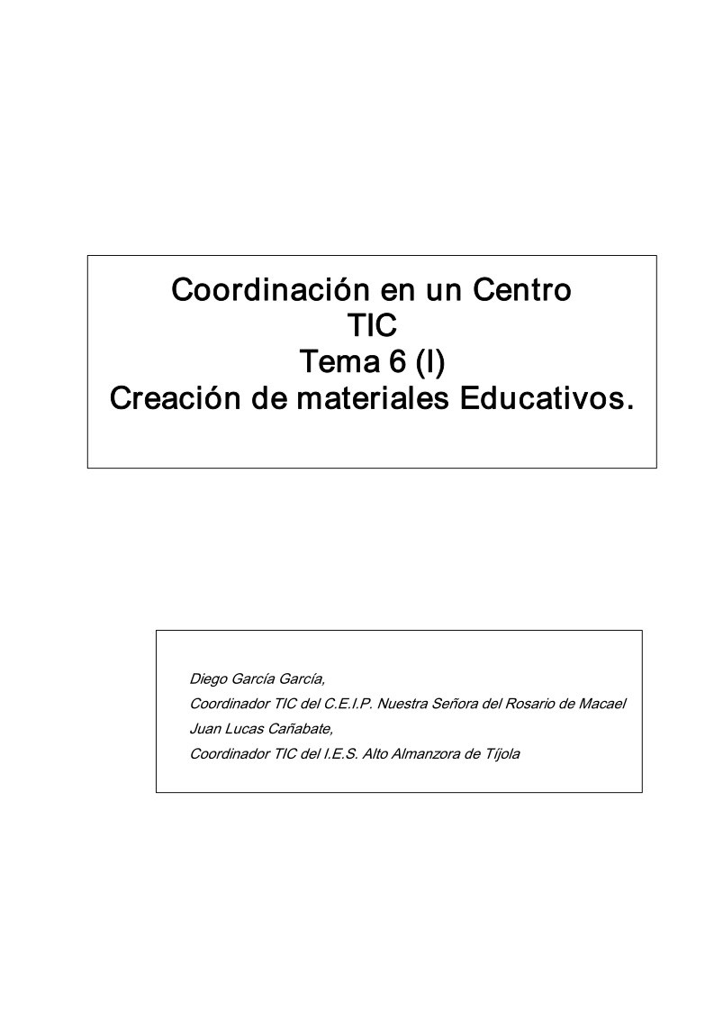 Imágen de pdf Tema 6 (I) - Creación de materiales Educativos