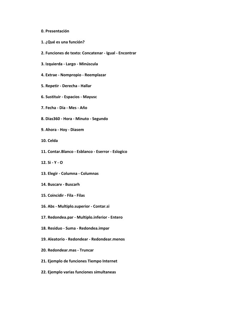 Imágen de pdf Funciones EXCEL Manual 1