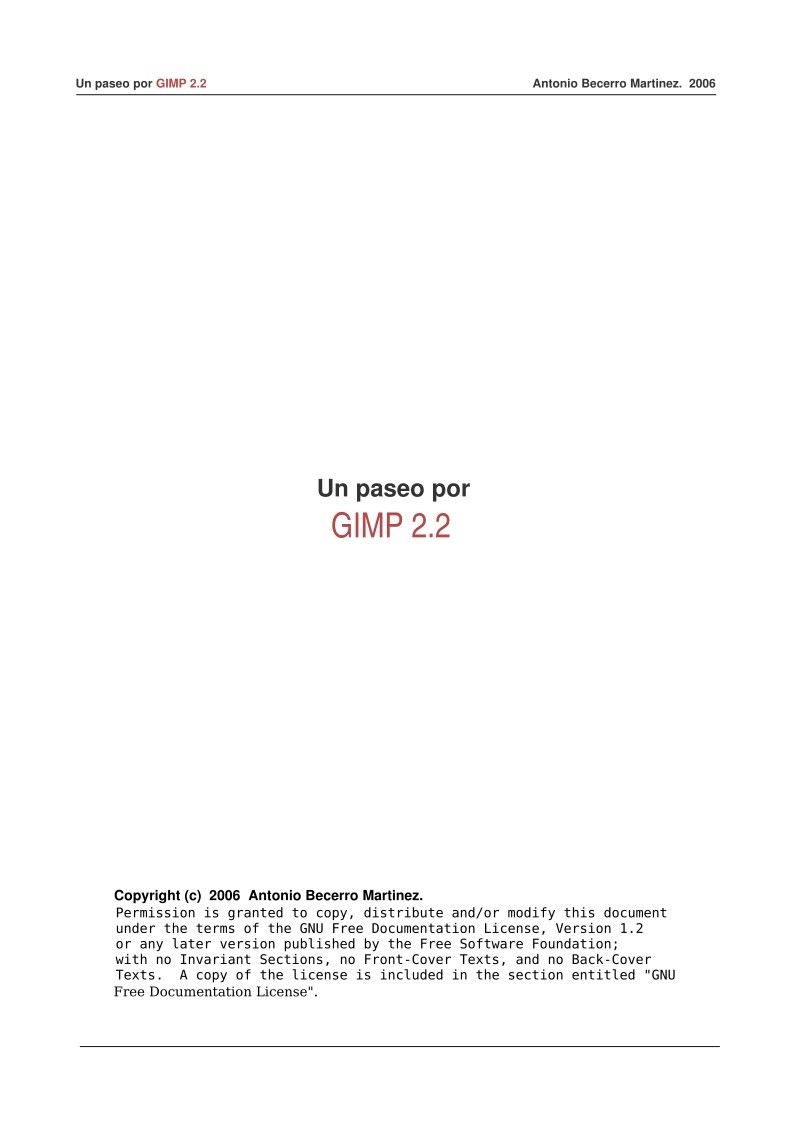 Imágen de pdf Un paseo por GIMP 2.2