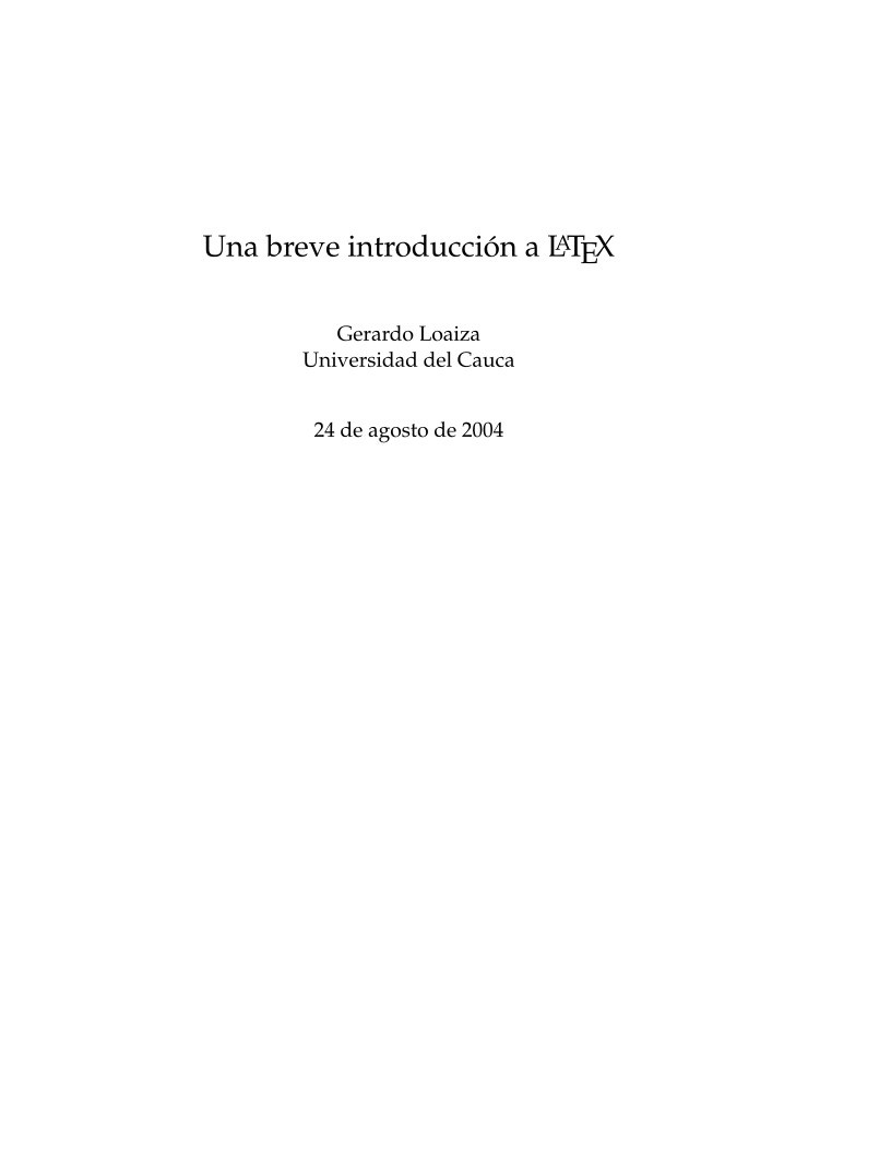 Imágen de pdf Una breve introducción a LATEX