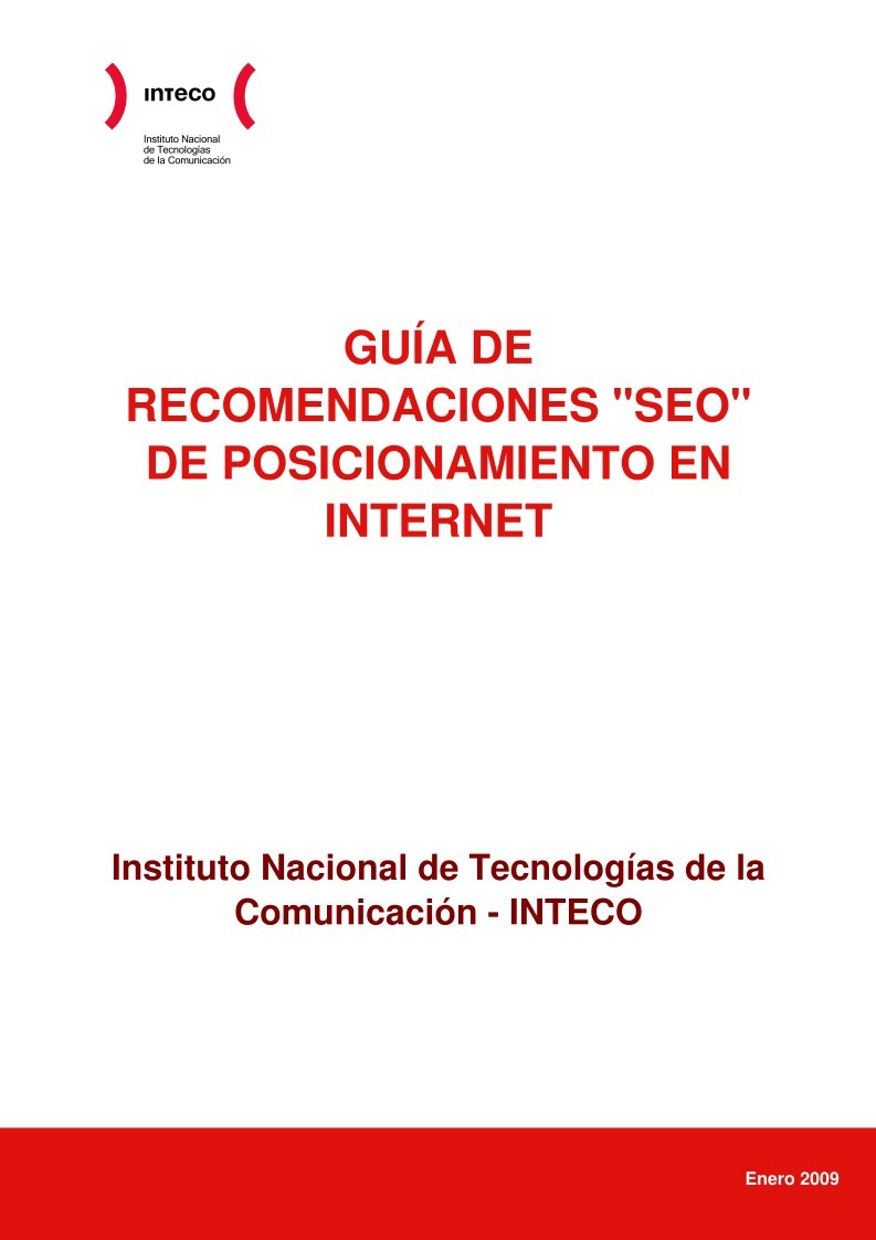 Imágen de pdf Guía de Recomendaciones "SEO" de posicionamiento en Internet