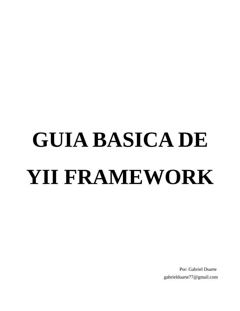 Imágen de pdf Guía básica de YII framework