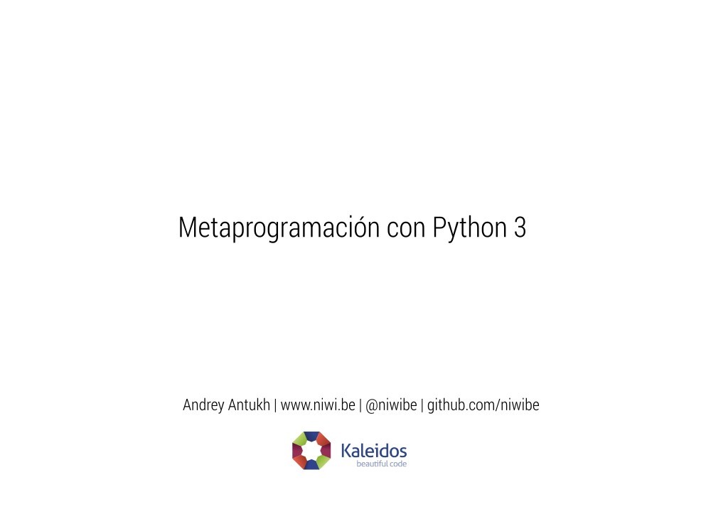 Imágen de pdf Metaprogramación con Python 3