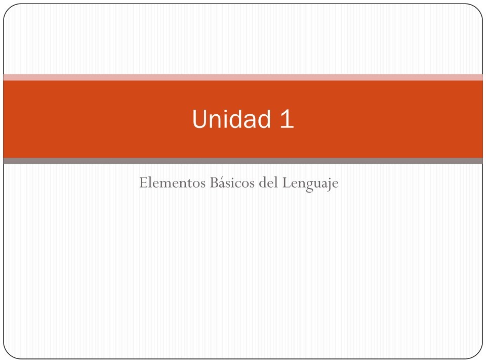 Imágen de pdf Unidad 1 - Elementos básicos del lenguaje