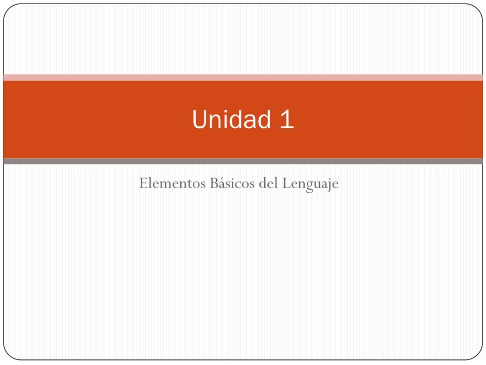 Imágen de pdf Unidad 1 - Elementos básicos del lenguaje