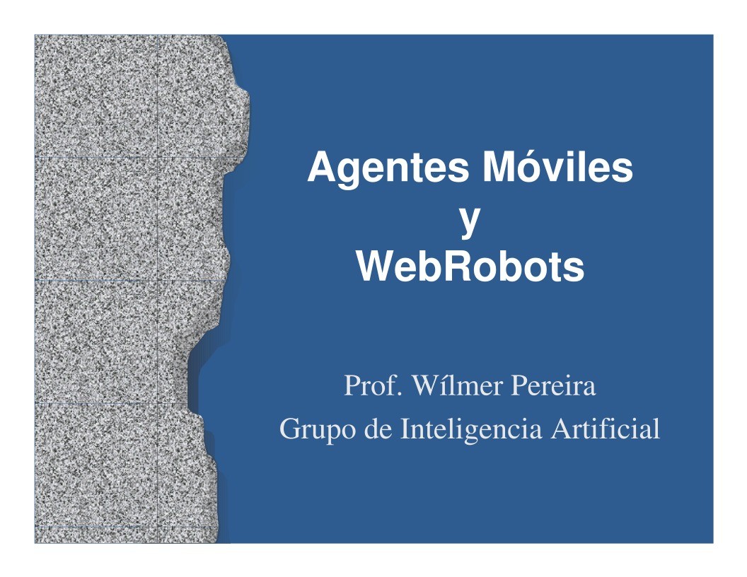 Imágen de pdf Agentes Móviles y WebRobots