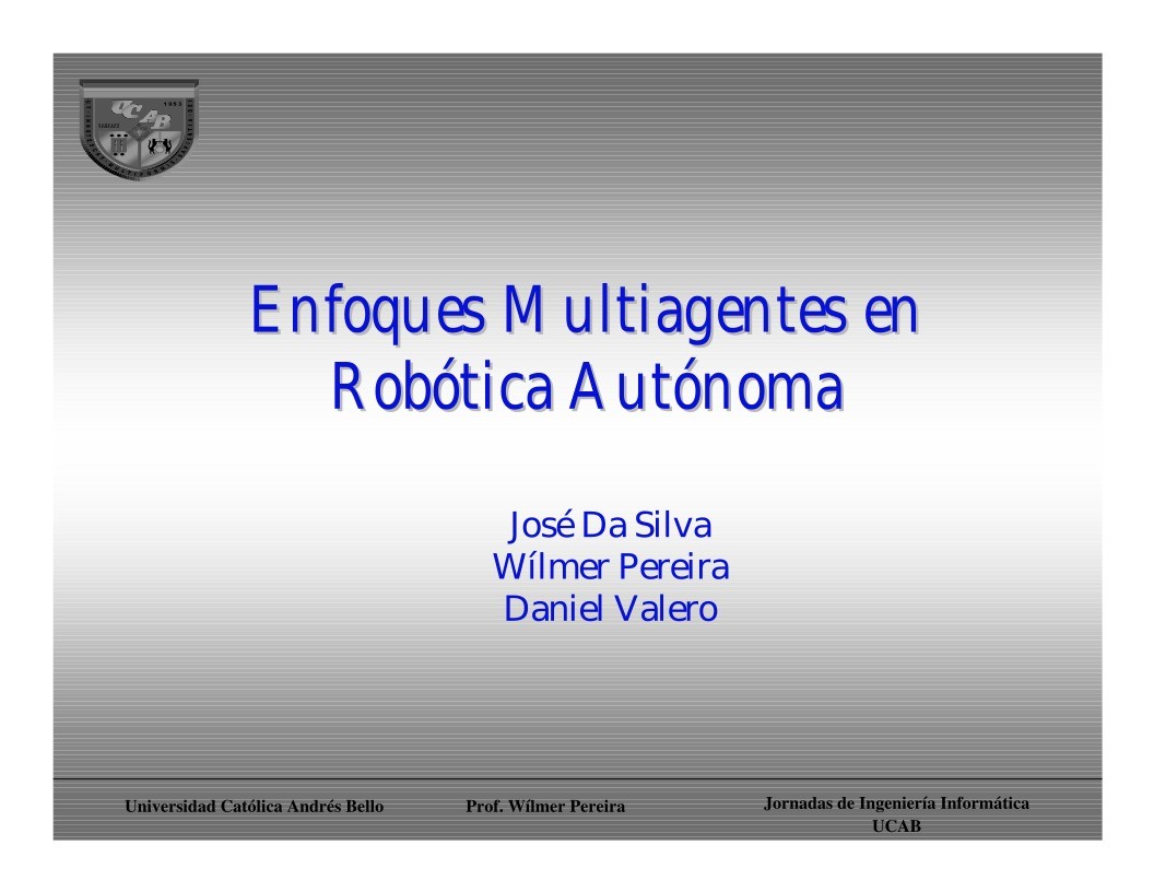 Imágen de pdf Enfoques Multiagentes en Robótica Autónoma