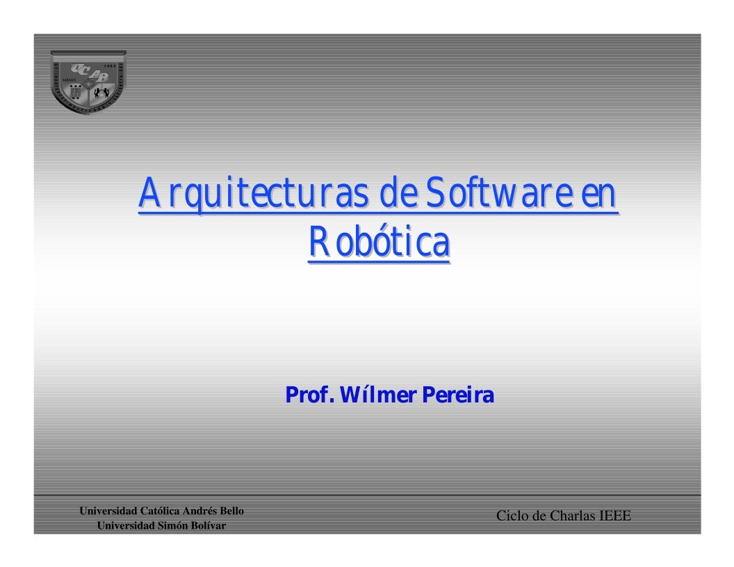 Imágen de pdf Arquitecturas de Software en Robótica