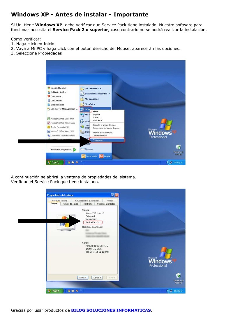 Imágen de pdf Windows XP - Antes de instalar - Importante