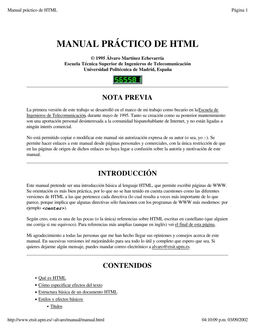 Imágen de pdf Manual práctico de HTML