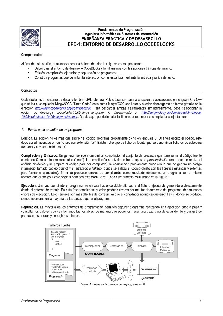 Imágen de pdf ENTORNO DE DESARROLLO CODEBLOCKS