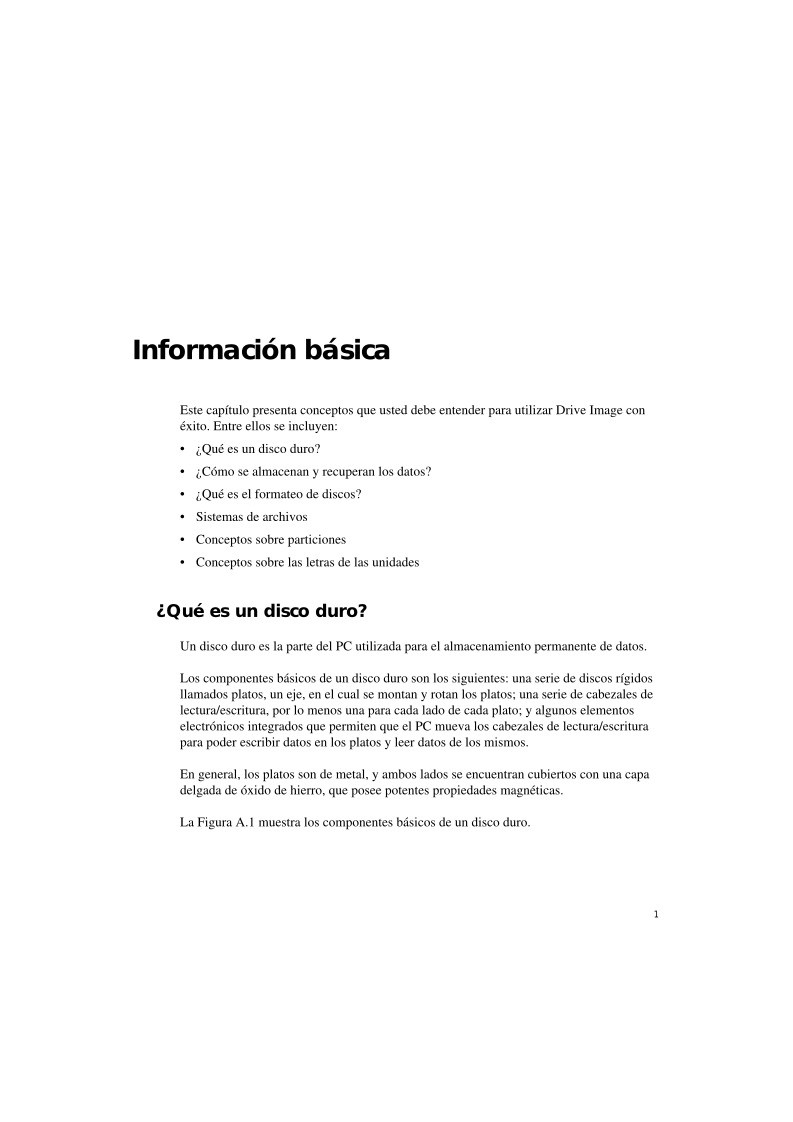 Imágen de pdf Información básica de un disco duro