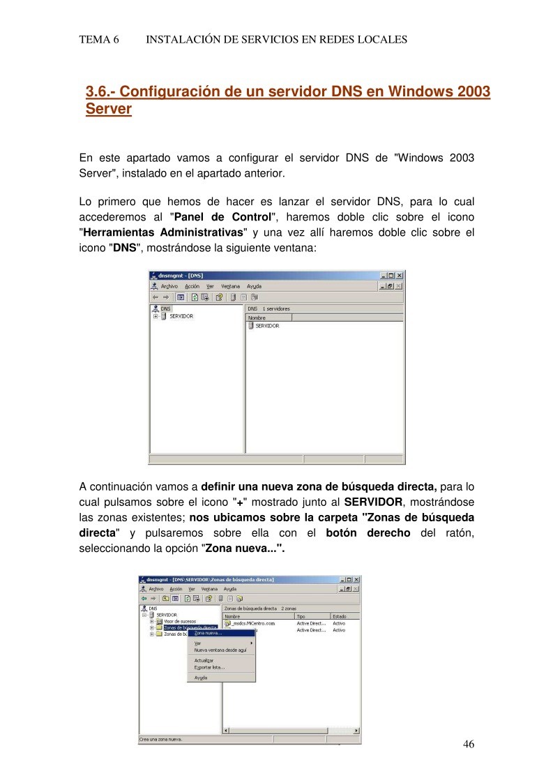 Imágen de pdf Configuración de un Servidor DNS en Windows 2003 Server