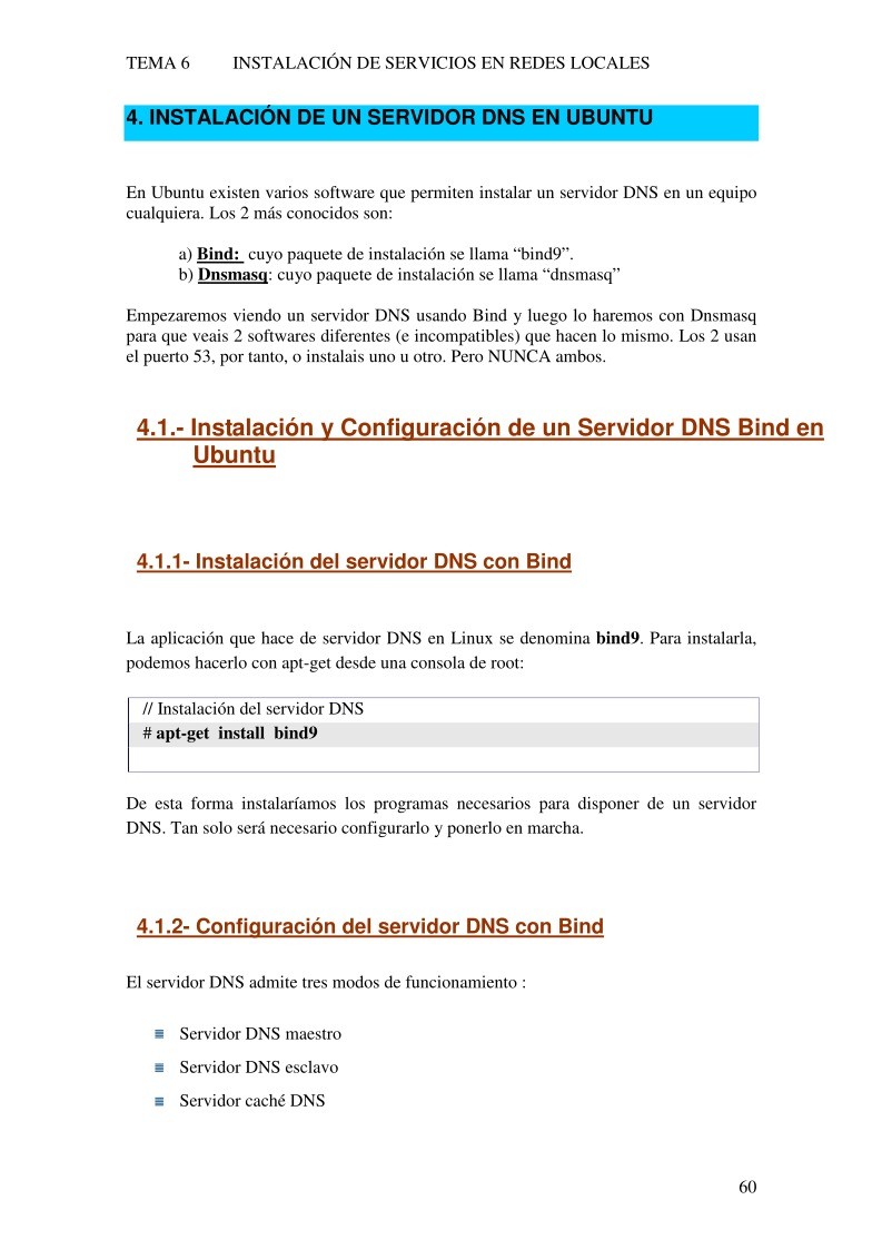 Imágen de pdf TEMA 6 - PARTE 9 - Instalación y configuración de un Servidor DNS Bind en Ubuntu