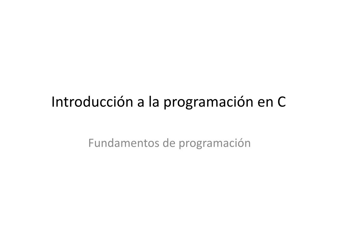 Imágen de pdf Introducción a la programación en C