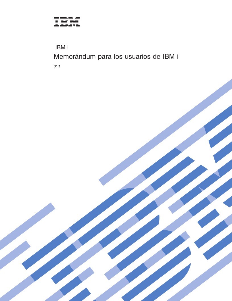 Imágen de pdf Memorándum para los usuarios de IBM i 7.1