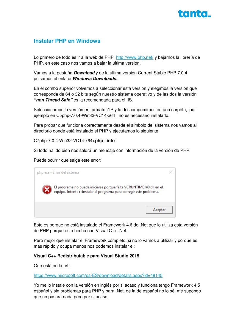 Imágen de pdf Instalar PHP en Windows