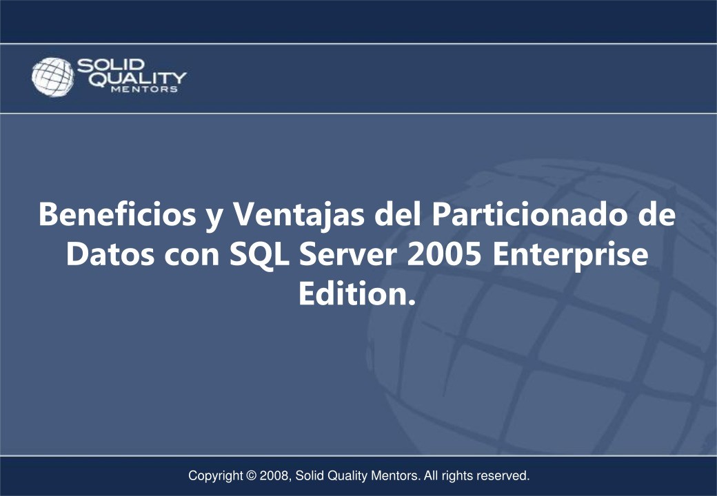 Imágen de pdf Beneficios y Ventajas del Particionado de Datos con SQL Server 2005 Enterprise Edition.