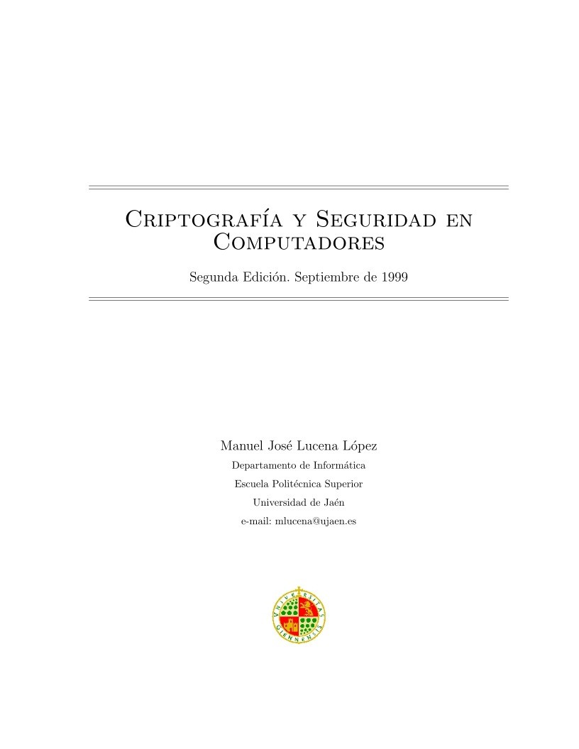 Pdf De Programación Criptografía Y Seguridad En Computadores