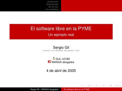 Imágen de pdf El software libre en la PYME - Un ejemplo real
