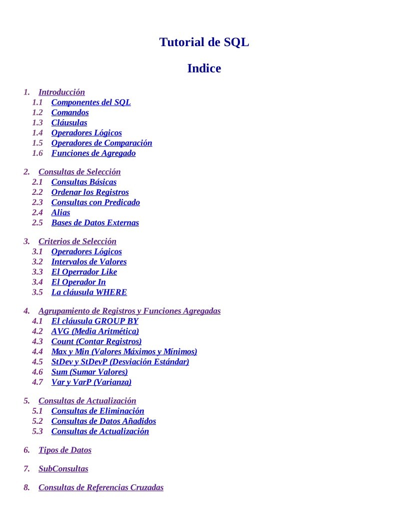 Imágen de pdf Tutorial de SQL