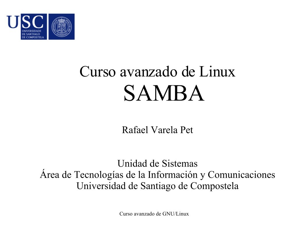 Imágen de pdf Curso avanzado de Linux SAMBA