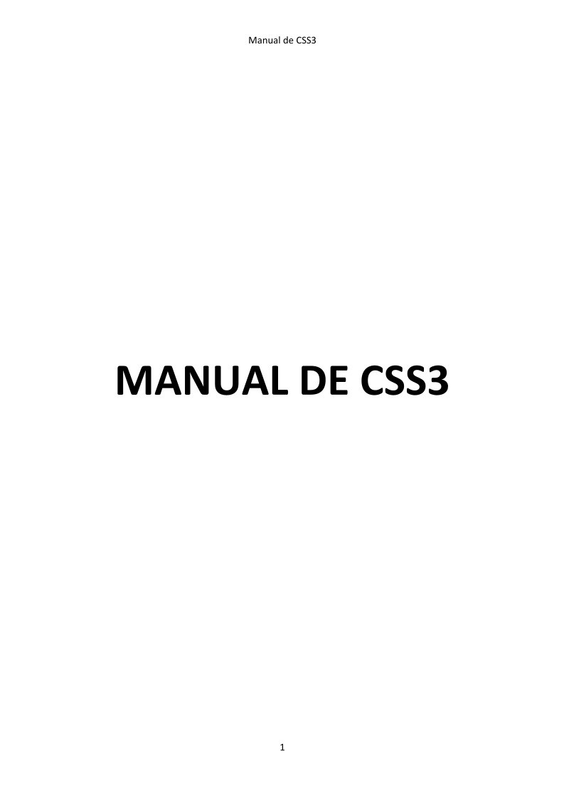 Imágen de pdf Manual de CSS3