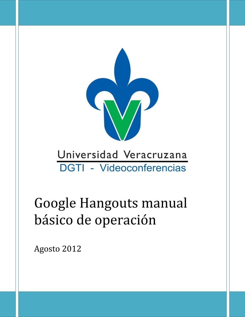 Imágen de pdf Google Hangouts manual básico de operación