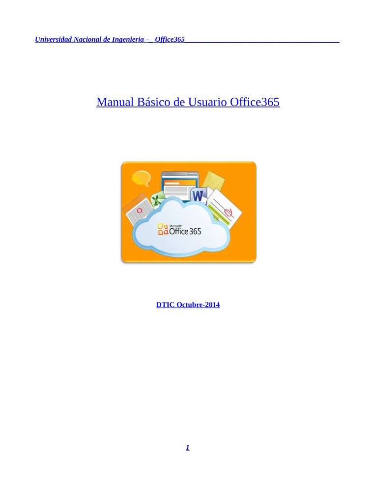 Imágen de pdf Manual básico de usuario Office365