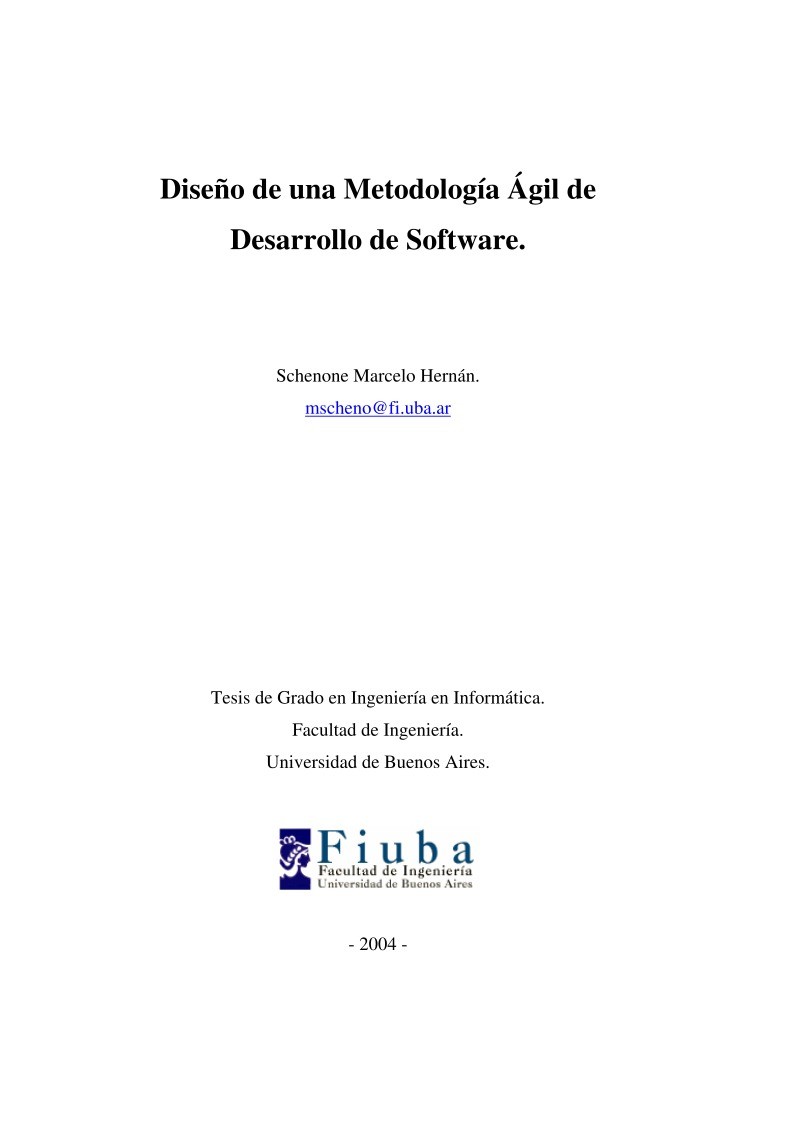 Imágen de pdf Diseño de una metodología ágil de desarrollo software