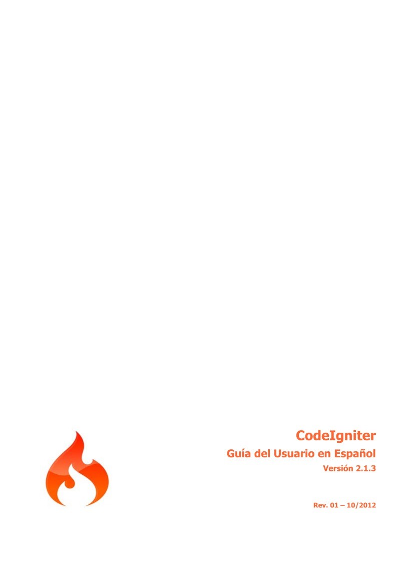 Imágen de pdf CodeIgniter - Guía del Usuario en Español