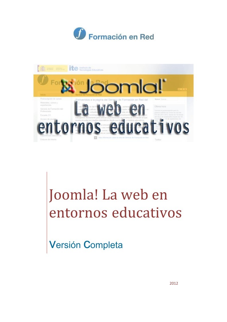 Imágen de pdf Joomla! La web en entornos educativos