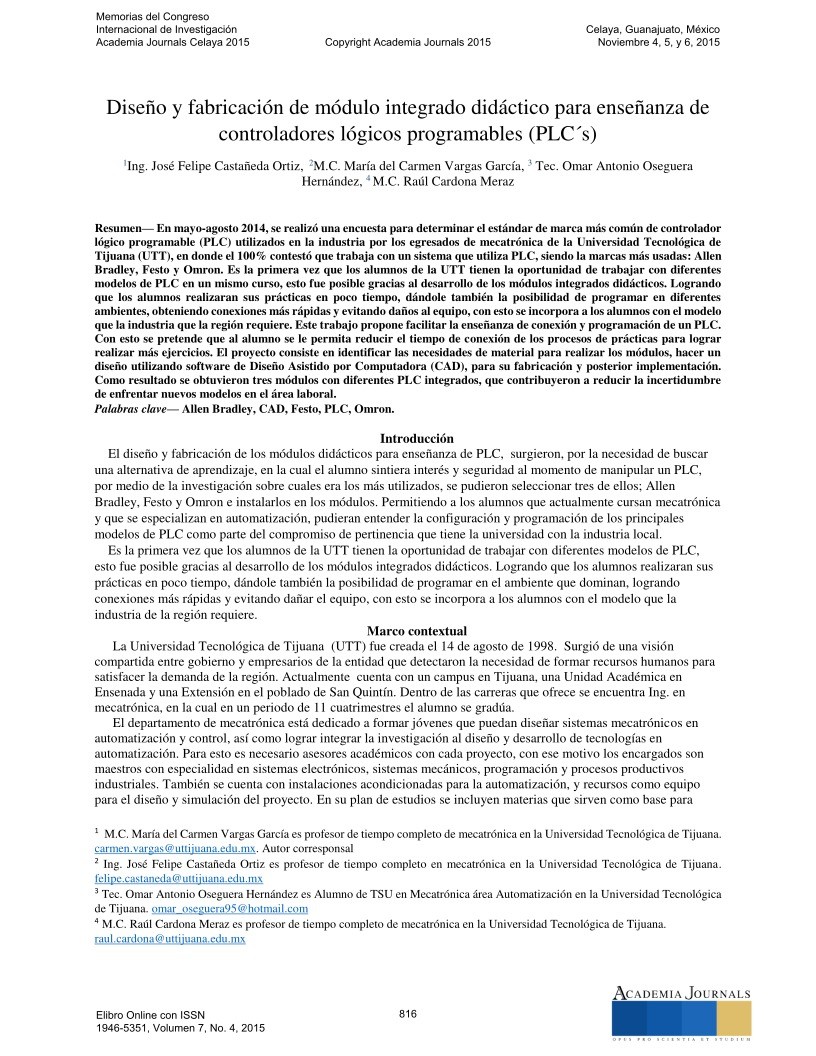 Imágen de pdf Diseño y fabricación de modulo integrado didáctico para la enseñanza de controladores lógicos programables (PLCS)