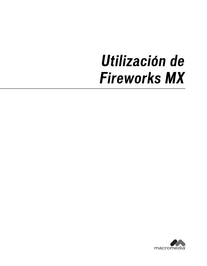 Imágen de pdf Utilización de Fireworks MX