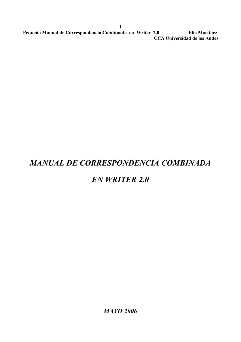 Imágen de pdf Manual de correspondencia combinada en Writer 2.0
