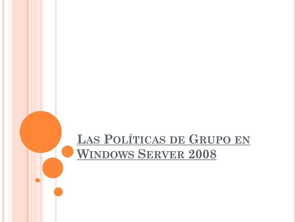 Imágen de pdf Las Políticas de Grupo en Windows Server 2008
