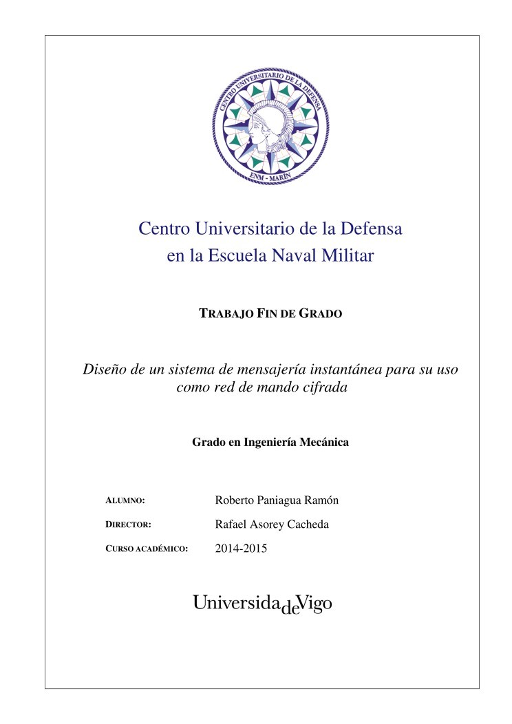 Imágen de pdf Diseño de un sistema de mensajería instantánea para su uso como red de mando cifrada