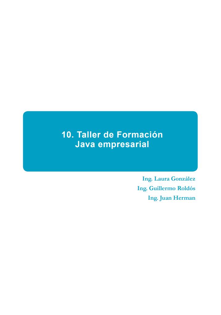 Imágen de pdf 10. Taller de Formación Java empresarial