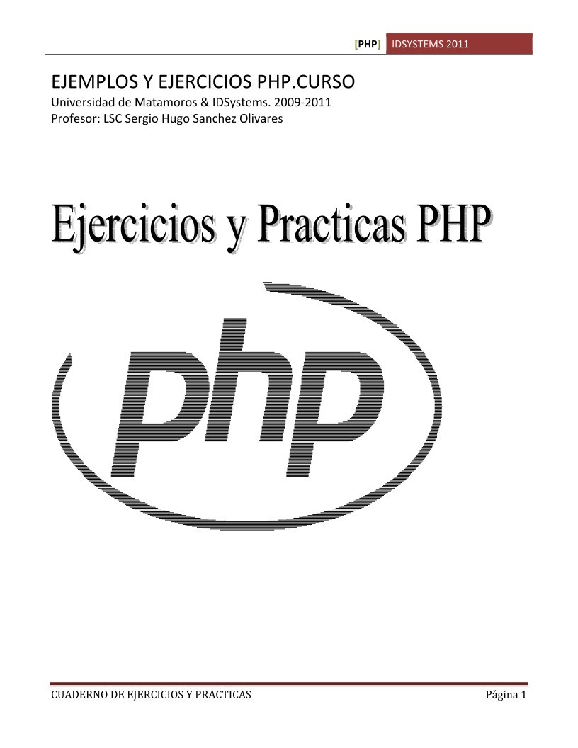 Imágen de pdf Cuaderno de Ejercicios y Practicas PHP