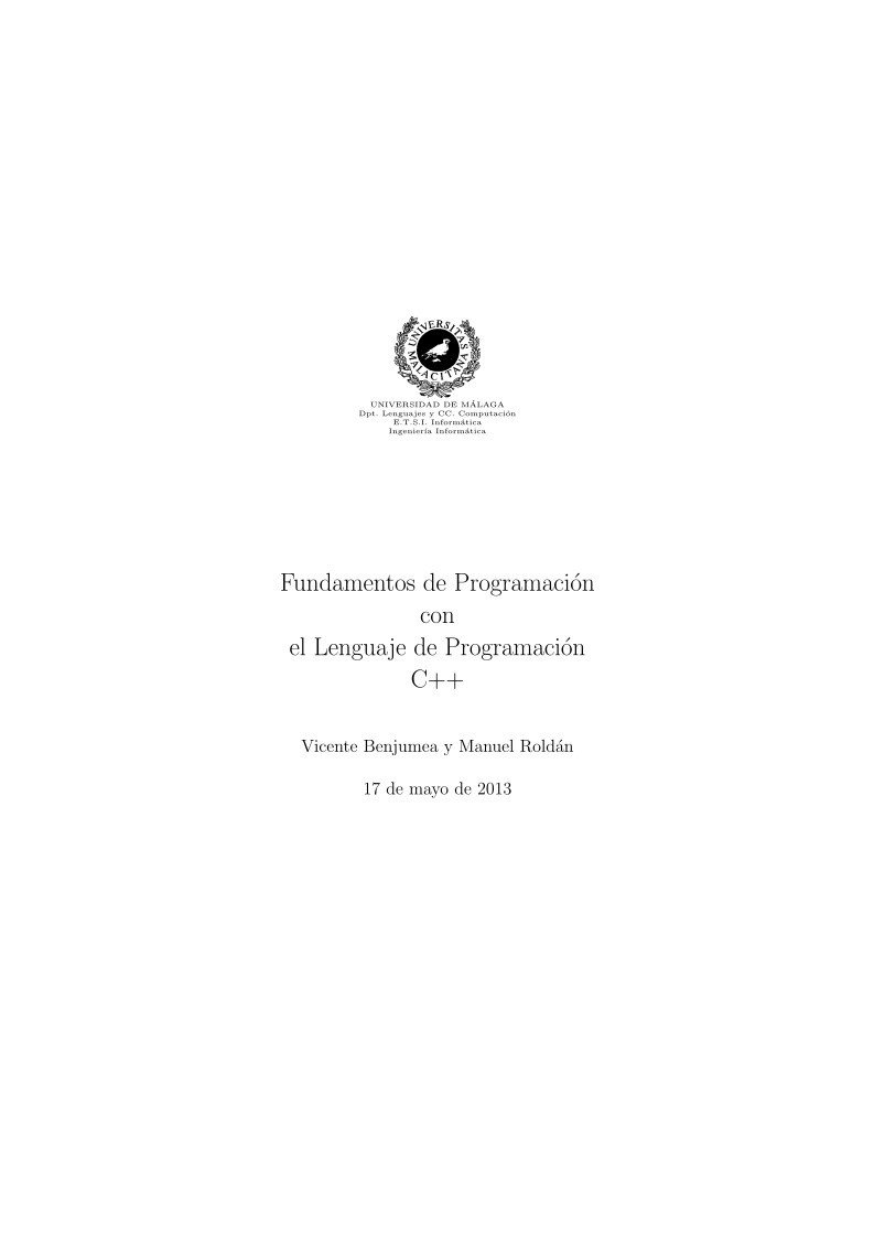 Imágen de pdf Fundamentos de Programación con el Lenguaje de Programación C++