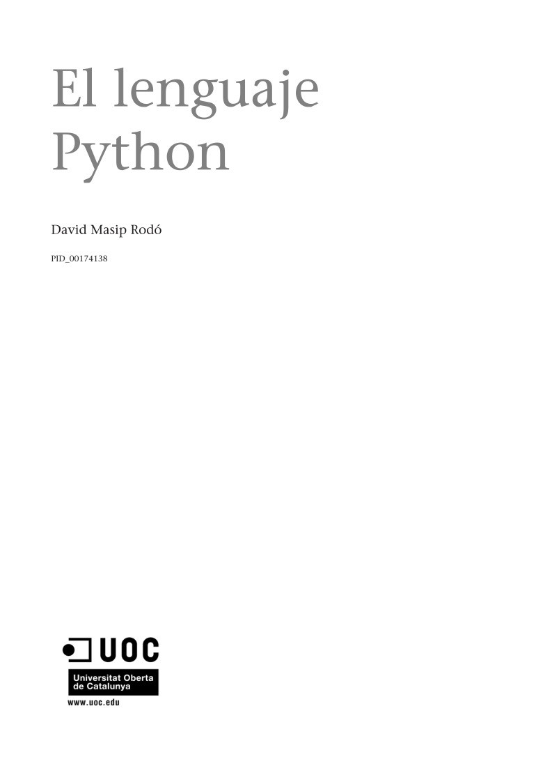 Imágen de pdf El Lenguaje Python