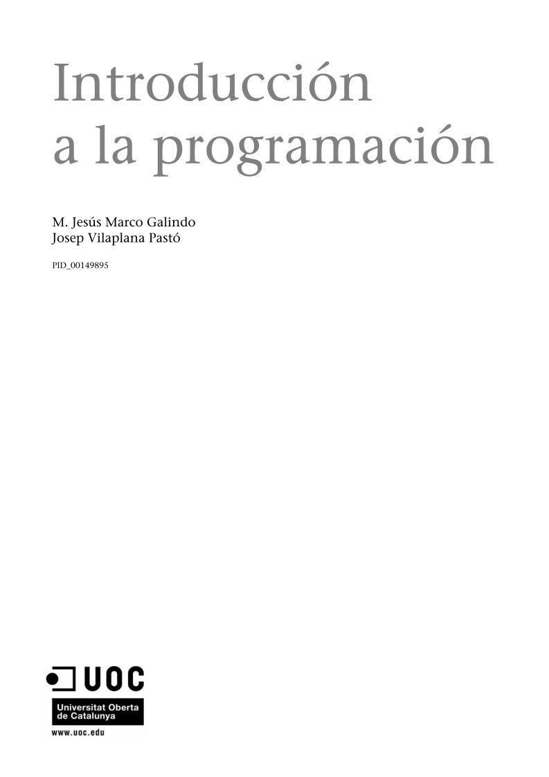 Imágen de pdf Introducción a la programación