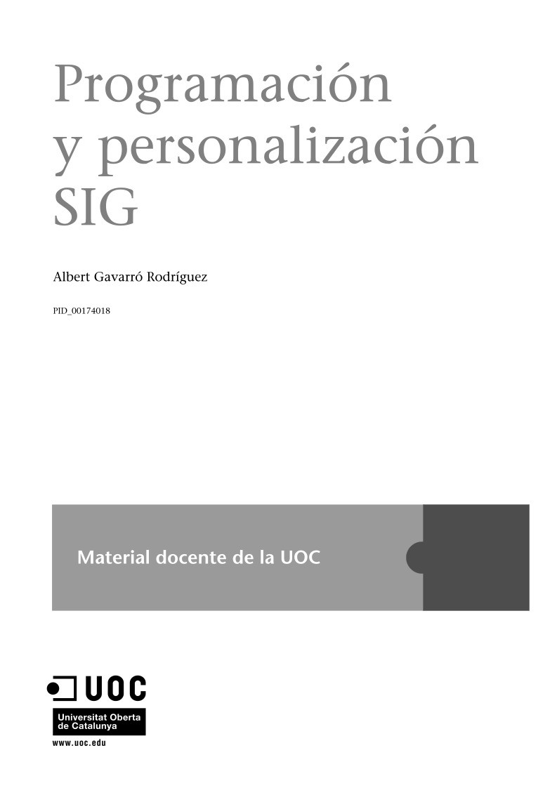 Imágen de pdf Programación y Personalización SIG
