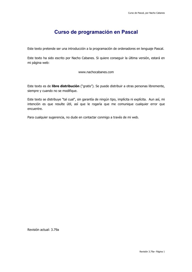 Imágen de pdf Curso de Programación en Pascal