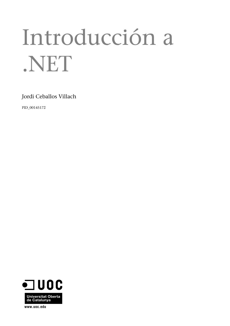 Imágen de pdf Introducción a .NET