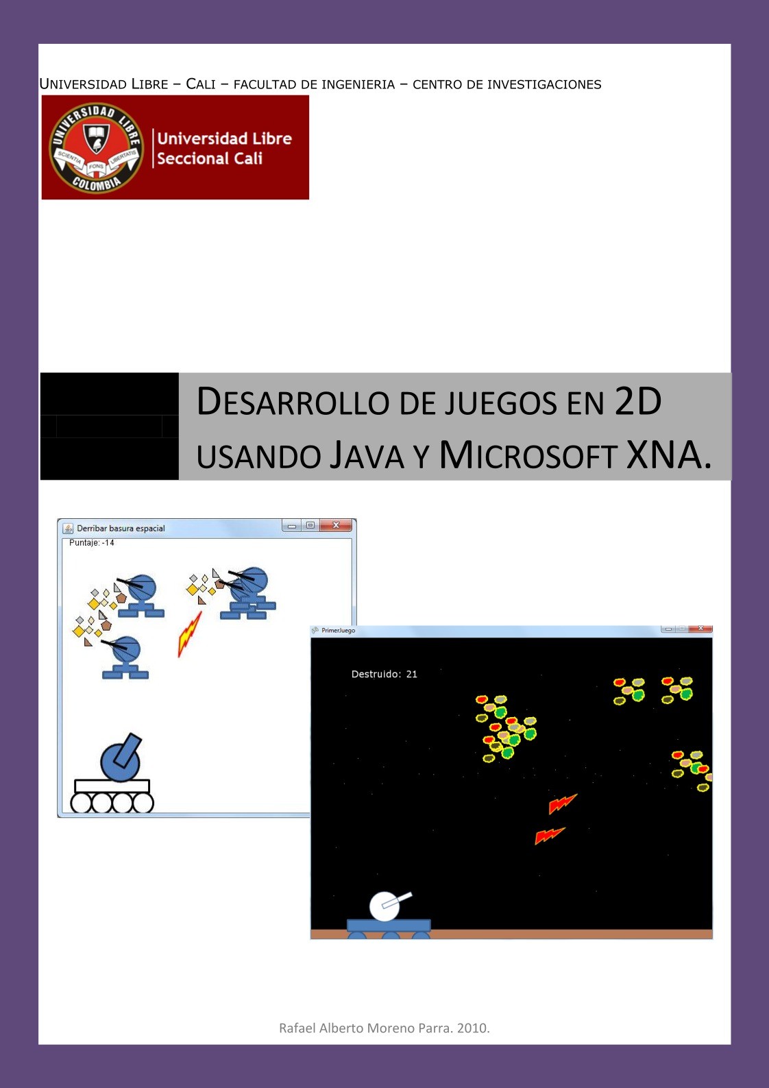 Imágen de pdf Desarrollo de juegos en 2D usando Java y Microsoft XNA.